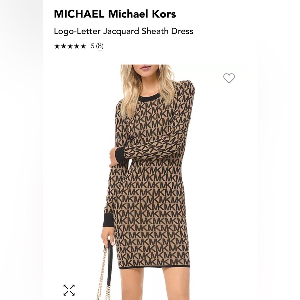 MICHAEL Michael Kors Logo-Letter Jacquard Sheath Dress